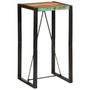 vidaXL Mesa alta de bar madera maciza reciclada 60x55x110 cm