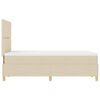 vidaXL Cama tipo Box Spring con cabecera Crema 120 x 190 cm tela