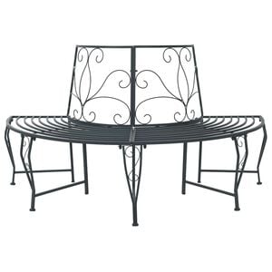 vidaXL Banco de &Aacute;rbol 4-N&uacute;mero de plazas 160 x 80 x 89 cm Acero