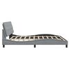 vidaXL Estructura de cama con LED sin colch&oacute;n gris claro 200x200 cm
