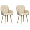 vidaXL Sillas de comedor 2 uds. Tela Crema 56,5 x 50 x 87,5 cm