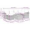 vidaXL Set de muebles de jard&iacute;n 6 pzas y cojines rat&aacute;n sint&eacute;tico gris