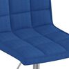 vidaXL Silla de comedor giratoria tela azul