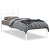vidaXL Estructura cama sin colch&oacute;n con cabecero metal blanco 75x190 cm