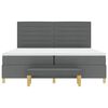 vidaXL Cama tipo Box Spring con colch&oacute;n Gris oscuro 200 x 200 cm tela