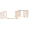 vidaXL Puerta para perros plegable 12 paneles madera de &aacute;lamo 960 cm