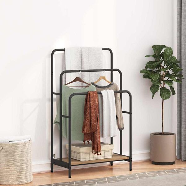 vidaXL Perchero con estante Roble artesanal 60 x 30 x 100,5 cm