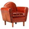 vidaXL Sill&oacute;n de cuero aut&eacute;ntico marr&oacute;n 77x65x79 cm