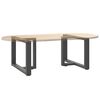 vidaXL Patas para mesa de centro en forma de T (2 unidades), antracita, 60 x 25 x (42-43) cm, acero