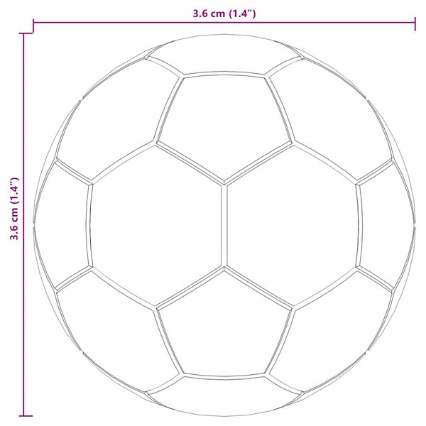 vidaXL F&uacute;tbol de Mesa 12 pcs 3,6 x 3,6 cm Polipropileno