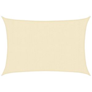 vidaXL Toldo de vela crema HDPE 160 g/m&sup2; 3x5 m