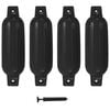 vidaXL | Bumpers de Barco | Negro 41 x 11,5 cm PVC