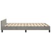 vidaXL Estructura de cama sin colch&oacute;n terciopelo gris claro 120x200 cm