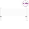 vidaXL Valla con Poste Gris 0,6 x 100 m Acero y PVC