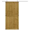 vidaXL Puerta de granero CORONA madera maciza pino 90x210 cm