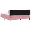 vidaXL Cama tipo Box Spring con colch&oacute;n Rosa 180 x 200 cm Terciopelo