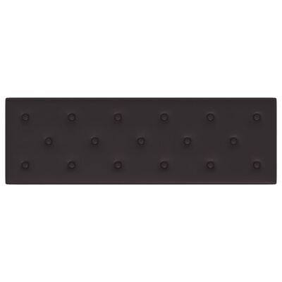 vidaXL Paneles de pared 12 uds cuero sintético negro 90x30 cm 3,24 m²