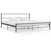 vidaXL Estructura de cama sin colch&oacute;n metal negro 180x200 cm