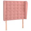 vidaXL Cabecero con orejas de terciopelo rosa 93x23x118/128 cm