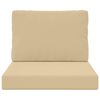 vidaXL Coj&iacute;n para sof&aacute; de exterior 2 pcs Beige Poli&eacute;ster