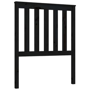 vidaXL Cabecero de cama madera maciza de pino negro 81x6x101 cm