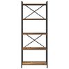 vidaXL Estante de libros Madera envejecida 60 x 30 x 155 cm