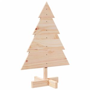 vidaXL &Aacute;rbol de Navidad de adorno madera maciza 70 cm