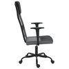 vidaXL Silla oficina altura ajustable tela malla y cuero PE gris negro