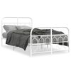 vidaXL Estructura cama sin colch&oacute;n con estribo metal blanco 120x190 cm