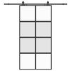 vidaXL Puerta corredera herrajes negro 102,5x205 cm vidrio templado