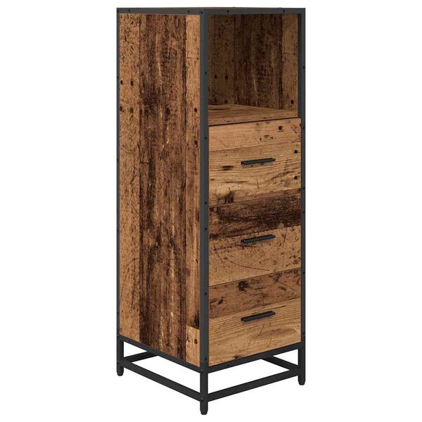 vidaXL Juego de muebles de ba&ntilde;o Madera Vieja 35 x 37,5 x 100 cm