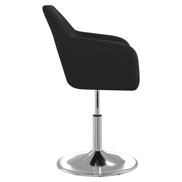 vidaXL Silla de comedor de cuero sint&eacute;tico negro