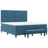 vidaXL Cama tipo Box Spring Azul oscuro 180 x 200 cm Terciopelo