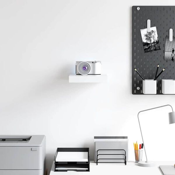 vidaXL Estante flotante de pared MDF blanco 23x23,5x3,8 cm