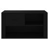vidaXL Mueble zapatero madera contrachapada negro 80x35x45 cm