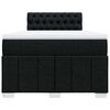 vidaXL Cama box spring con colch&oacute;n tela negro 120x200 cm