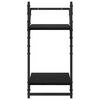 vidaXL Conjunto de estantes de pared con estante 6 pcs Roble Negro