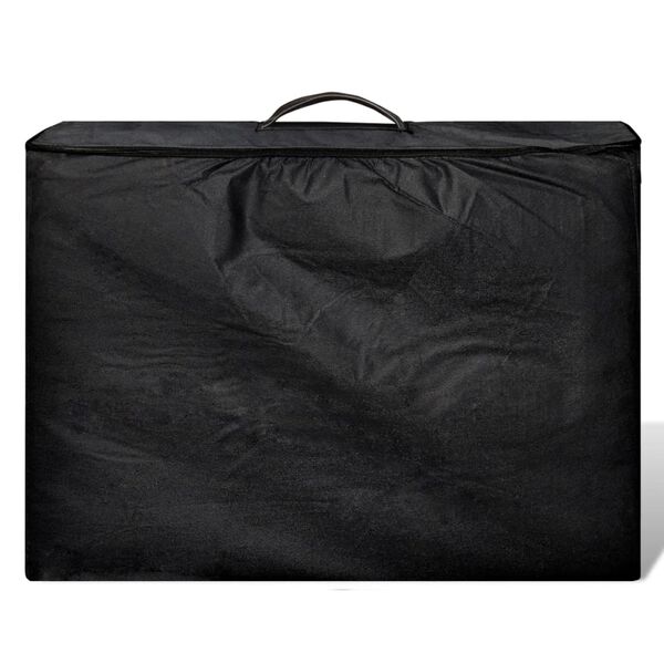 vidaXL Camilla de masaje plegable 4 zonas estructura de aluminio negra