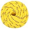 vidaXL Cuerda de barco polipropileno amarillo 16 mm 25 m