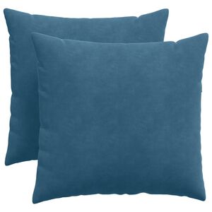 vidaXL Cojines de sof&aacute; 2 pcs Azul 50 x 50 cm Tela de pana