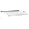vidaXL Toldo retr&aacute;ctil manual luz LED antracita y blanco 450x350 cm
