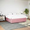 vidaXL Estructura cama sin colchón terciopelo rosa 200x200 cm