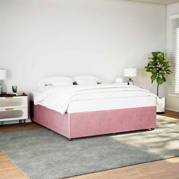 vidaXL Estructura cama sin colchón terciopelo rosa 200x200 cm