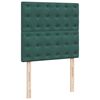 vidaXL Cama box spring con colch&oacute;n terciopelo verde oscuro 90x200 cm