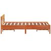 vidaXL Estructura de cama sin colch&oacute;n madera maciza marr&oacute;n 120x190 cm