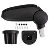 vidaXL Reposabrazos para coche Negro 13,5x32,5x(31-46,5) cm ABS