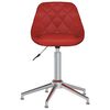 vidaXL Silla de comedor giratoria de cuero sint&eacute;tico rojo vino tinto