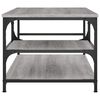 vidaXL Mesa de centro madera contrachapada gris Sonoma 90x49x40 cm