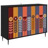 vidaXL Aparador ESSEN Roble Negro 102 x 33 x 76 cm