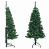 vidaXL &Aacute;rbol de Navidad artificial de esquina verde 150 cm PVC